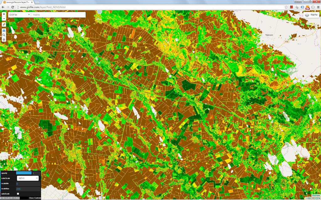 NDVI карта